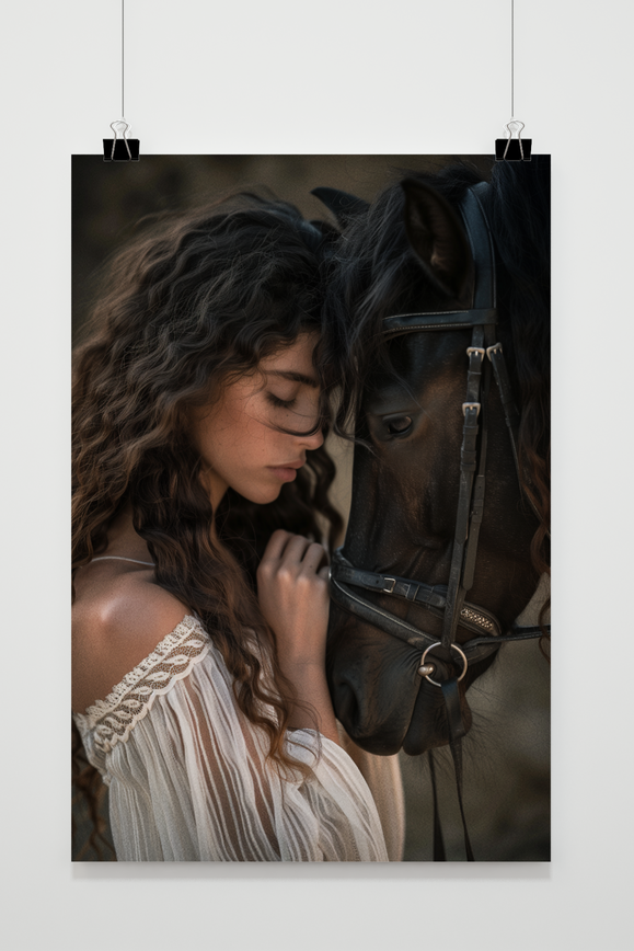 Póster Niña y Caballo de 25 Artstreet