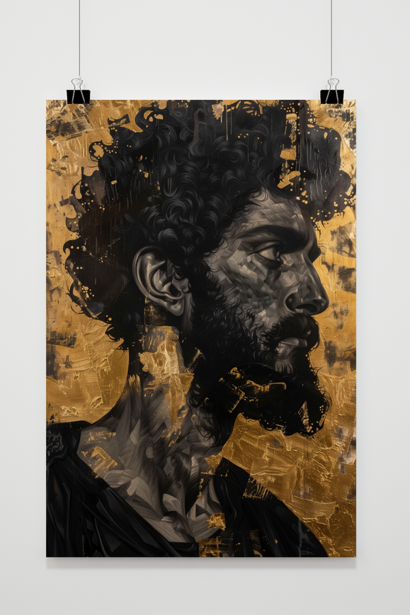 Marcus Aurelius Gold Poster