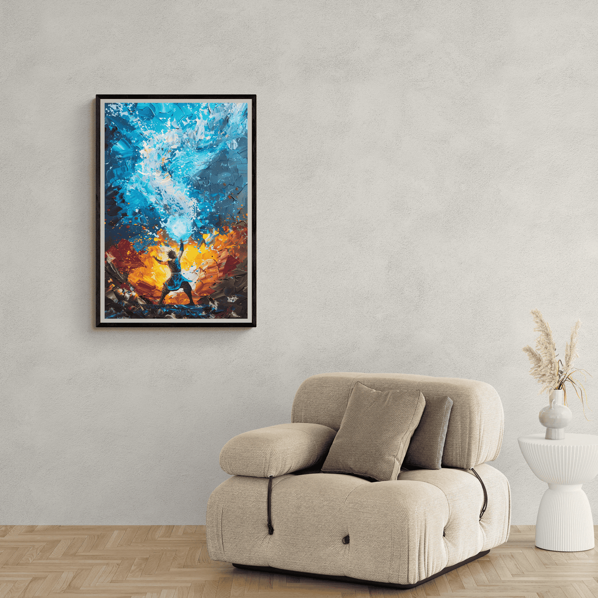 Airbender Elementos en un interior