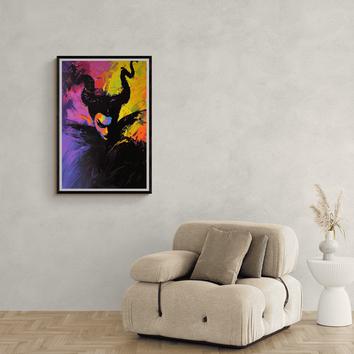 Maleficent en un interior