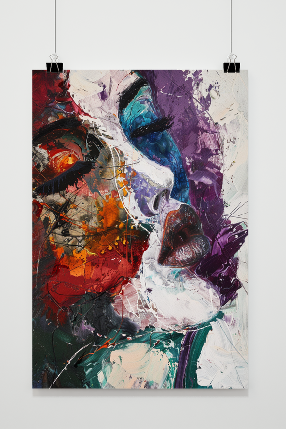 Affiche Baiser Abstrait