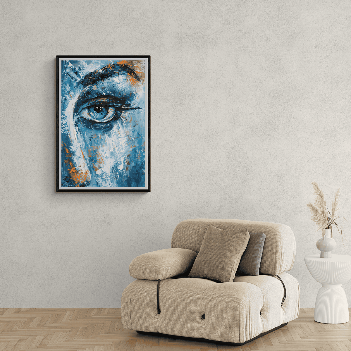 Ojo en un interior