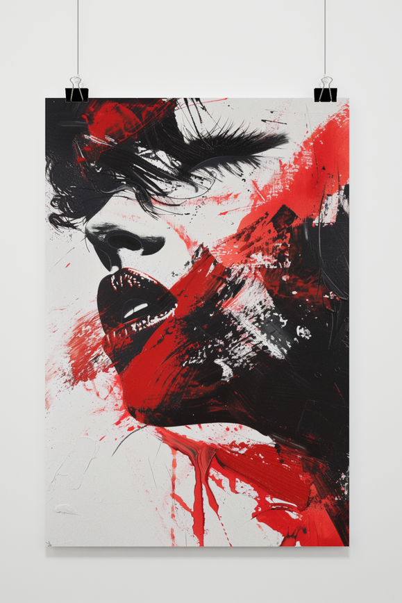 Póster Rojo Blanco de 25 Artstreet