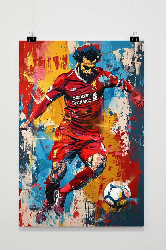 Póster Mohamed Salah en Acción de 25 Artstreet