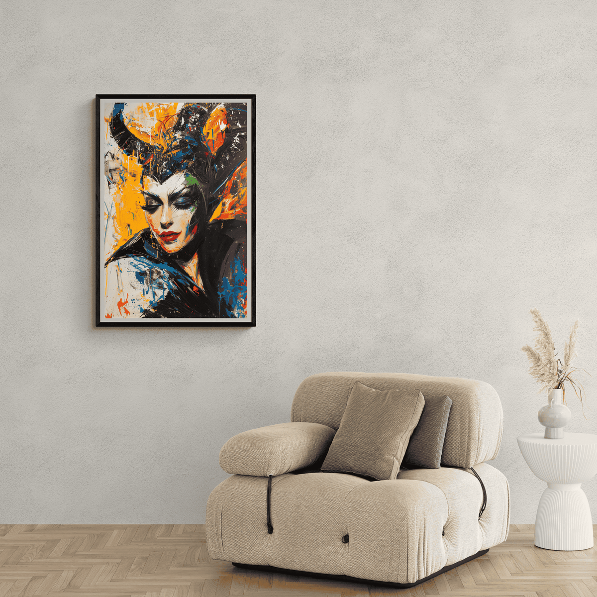 Maleficent dans un intérieur