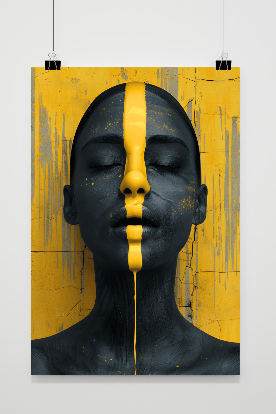 Póster Negro Amarillo de 25 Artstreet