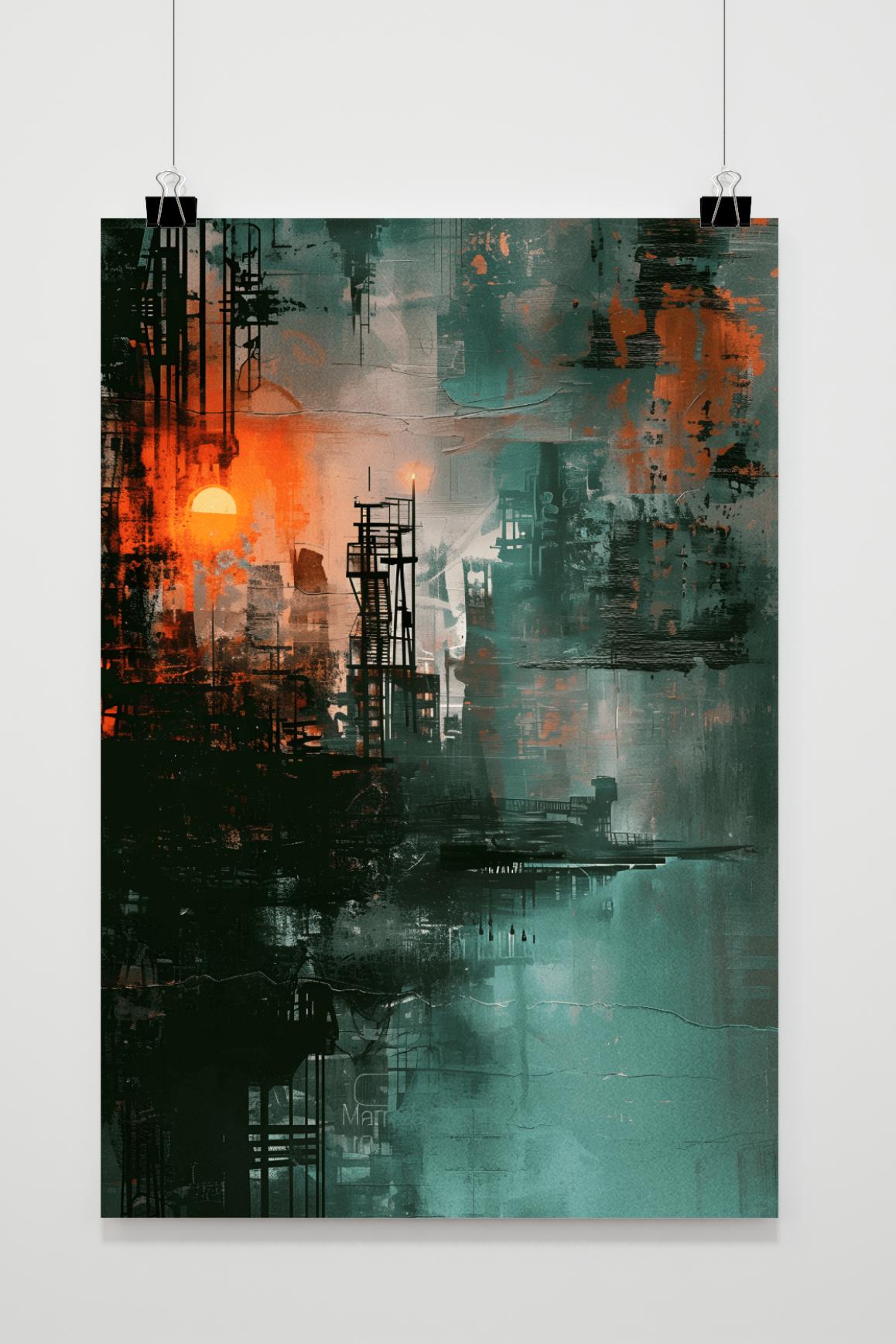 Affiche Ville abstraite de 25 Artstreet