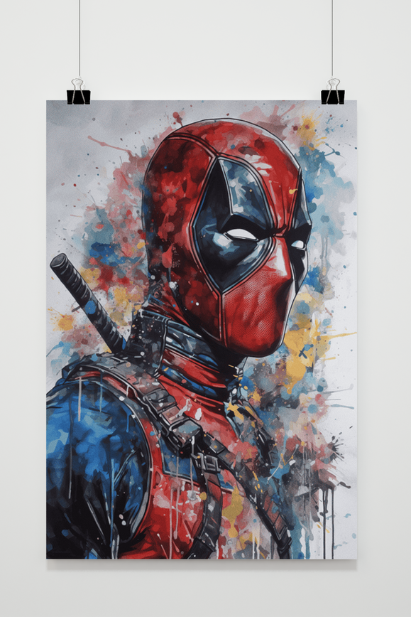 Deadpool Abstract Poster