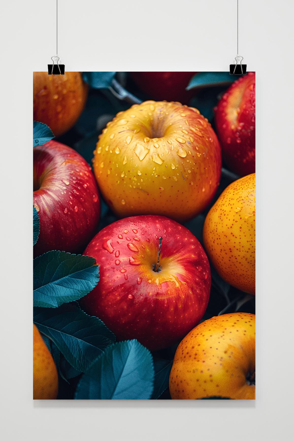 Póster Manzanas Frescas de 25 Artstreet