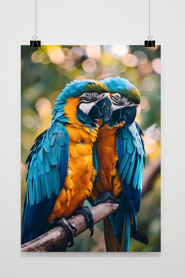 Póster Loros en una Rama