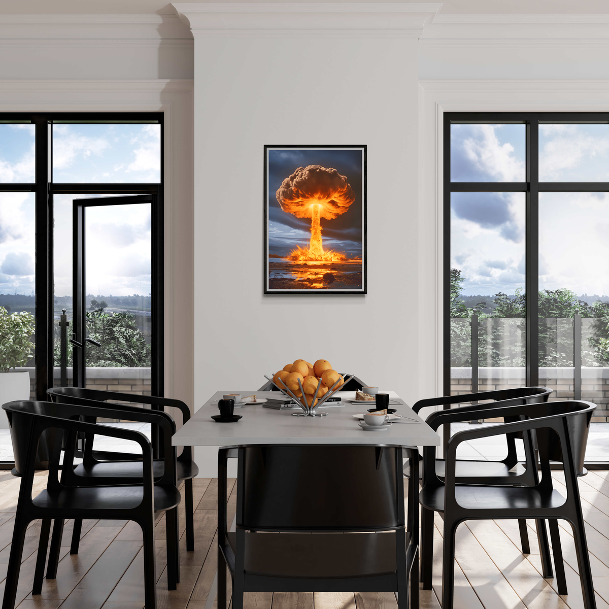 Explosion atomique dans un intérieur