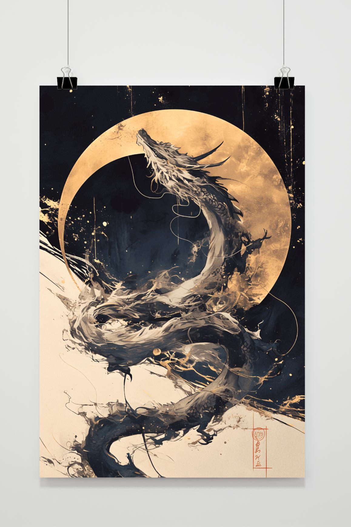 Póster Dragón Oriental de 25 Artstreet
