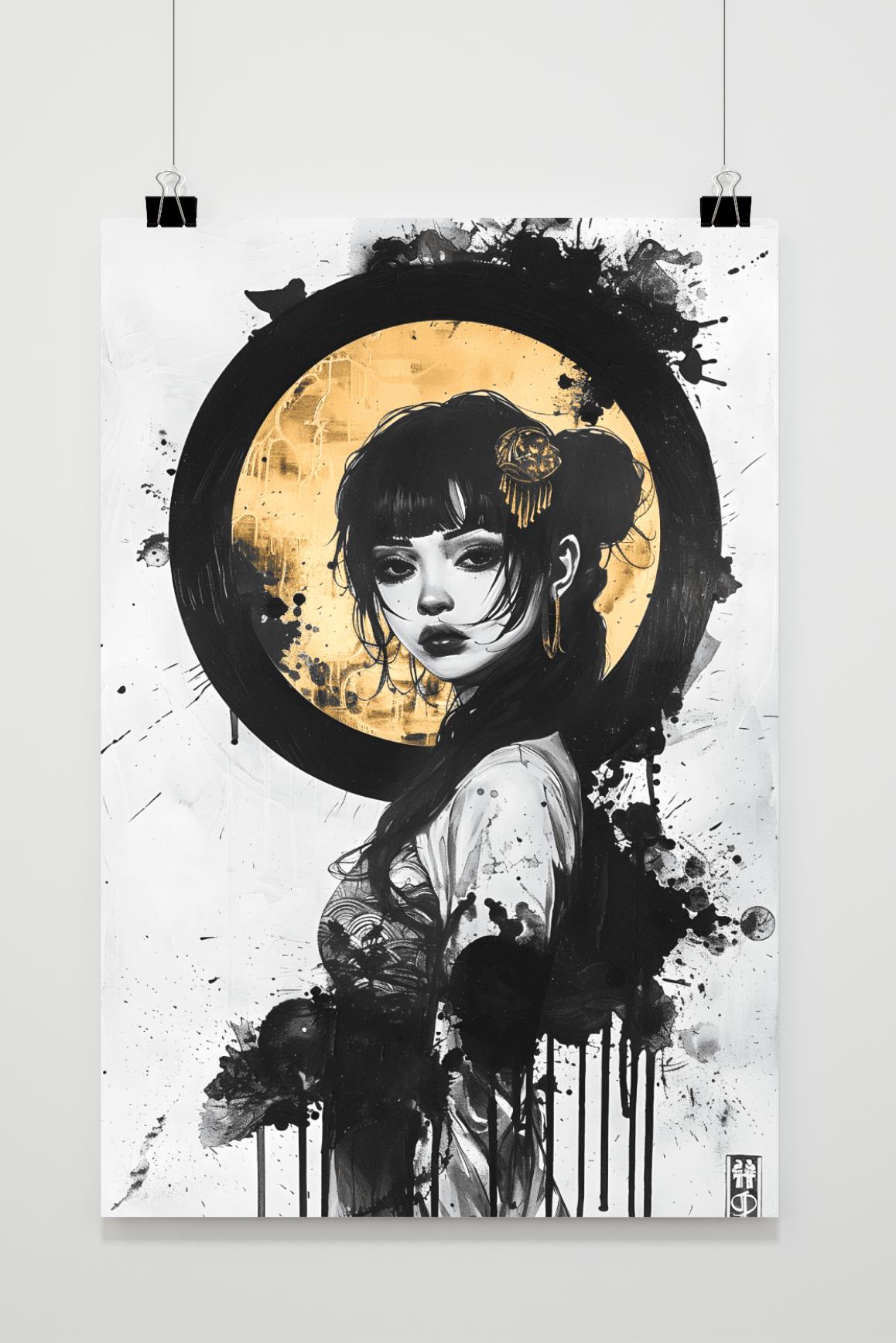 Póster Chica Oriental de 25 Artstreet