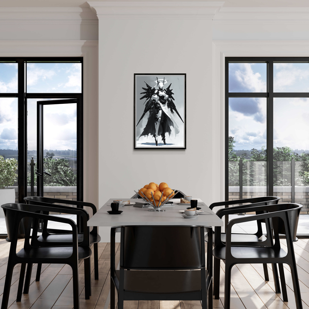 Gundam en un interior