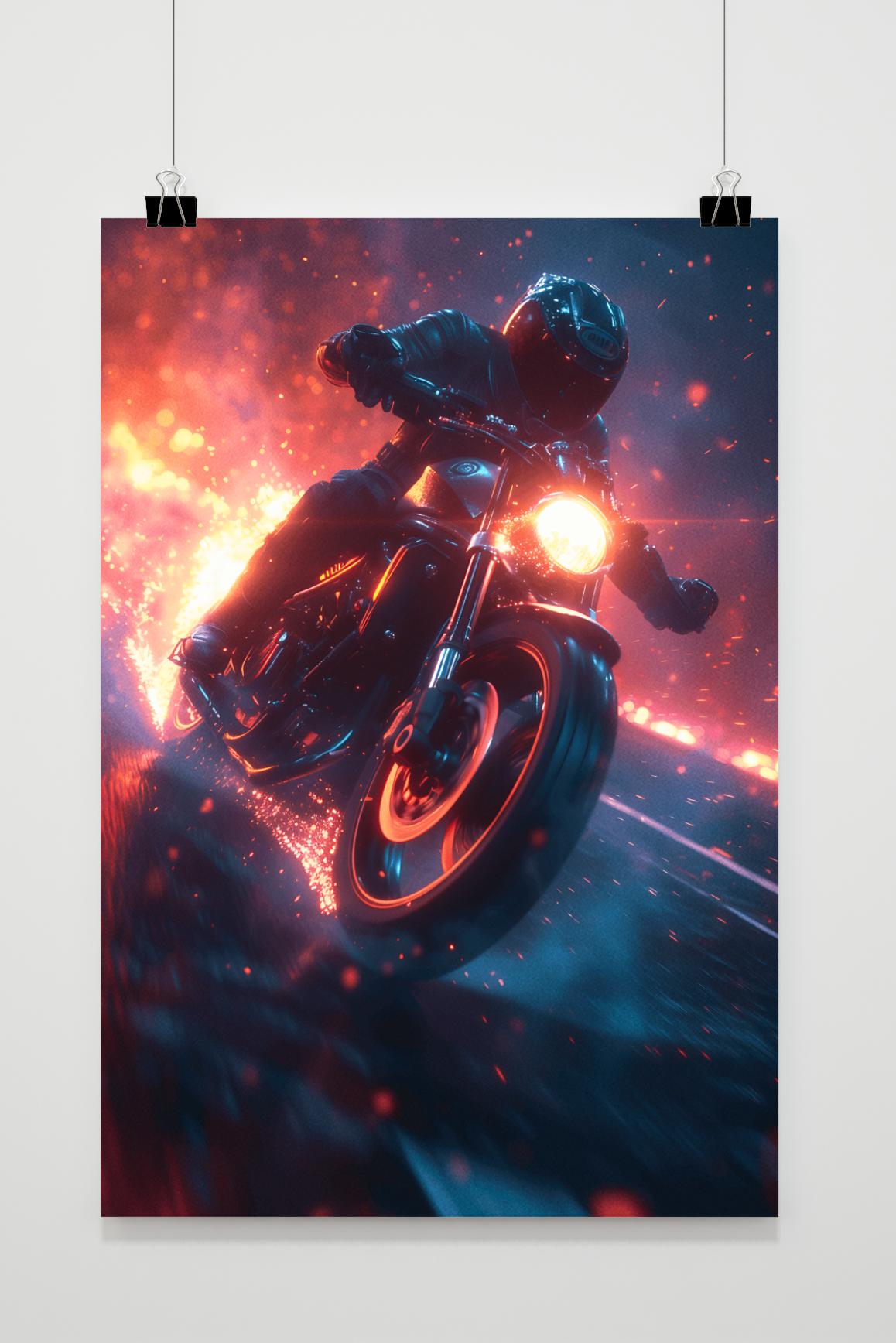 Póster Motero Biker de 25 Artstreet