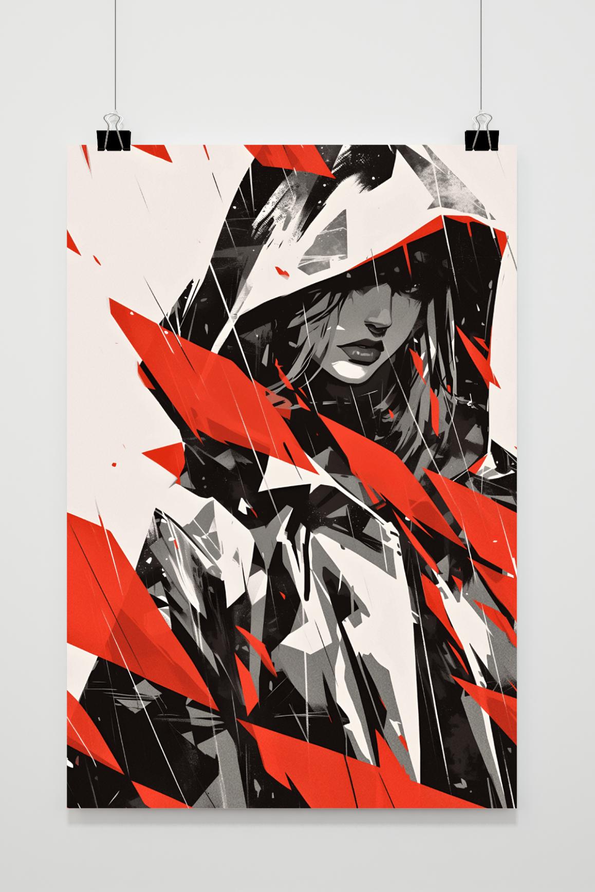 Póster Chica Roja de 25 Artstreet
