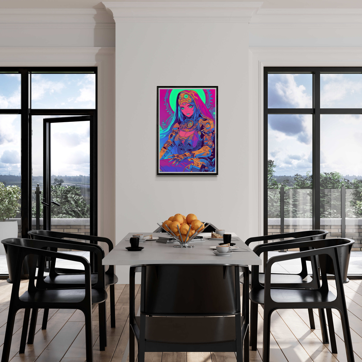 Princesse Biomécanique dans un intérieur