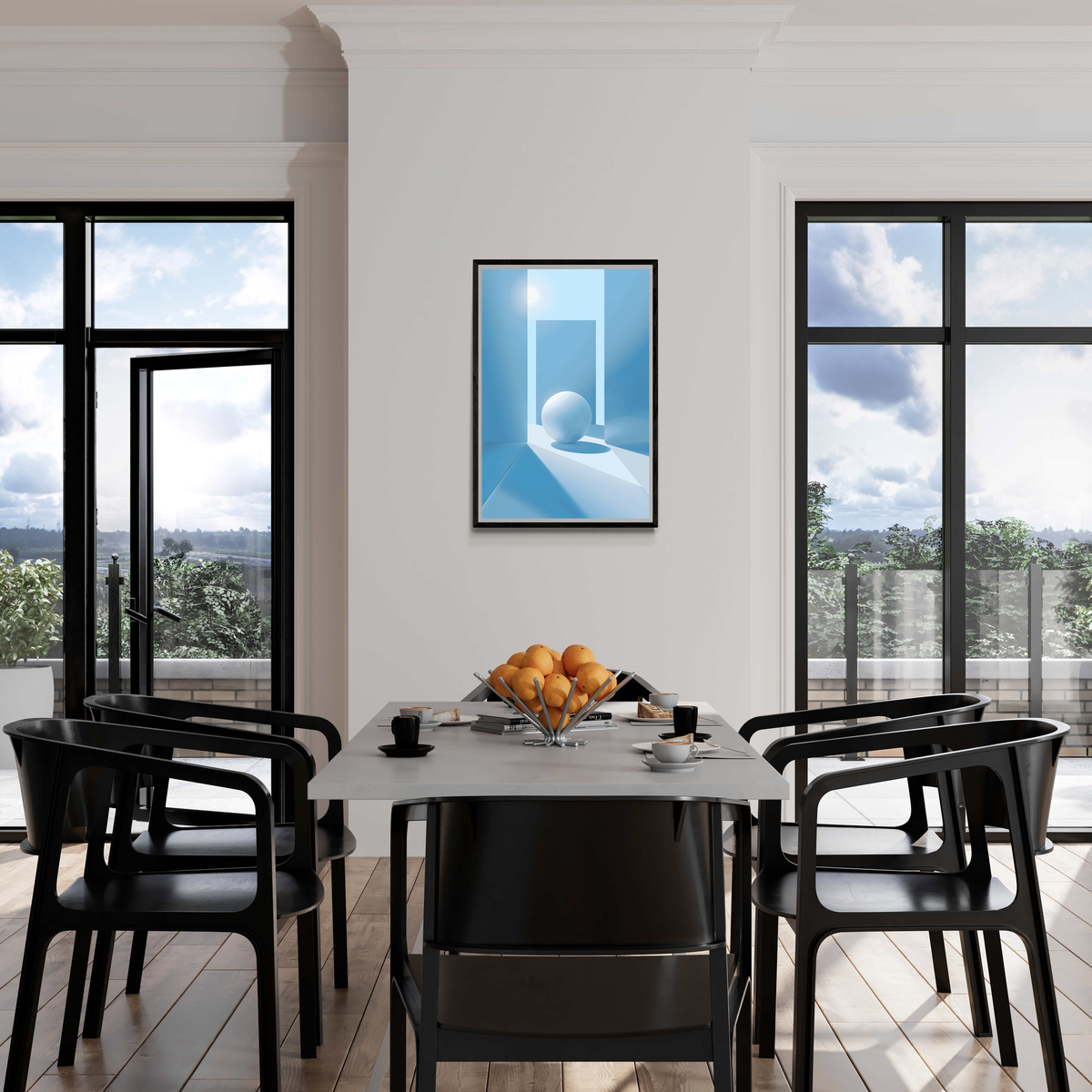 Cercle Bleu dans un intérieur