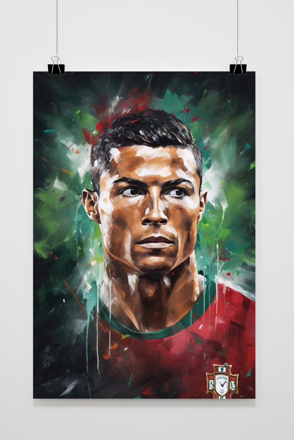 Póster Cristiano Ronaldo Portugal de 25 Artstreet