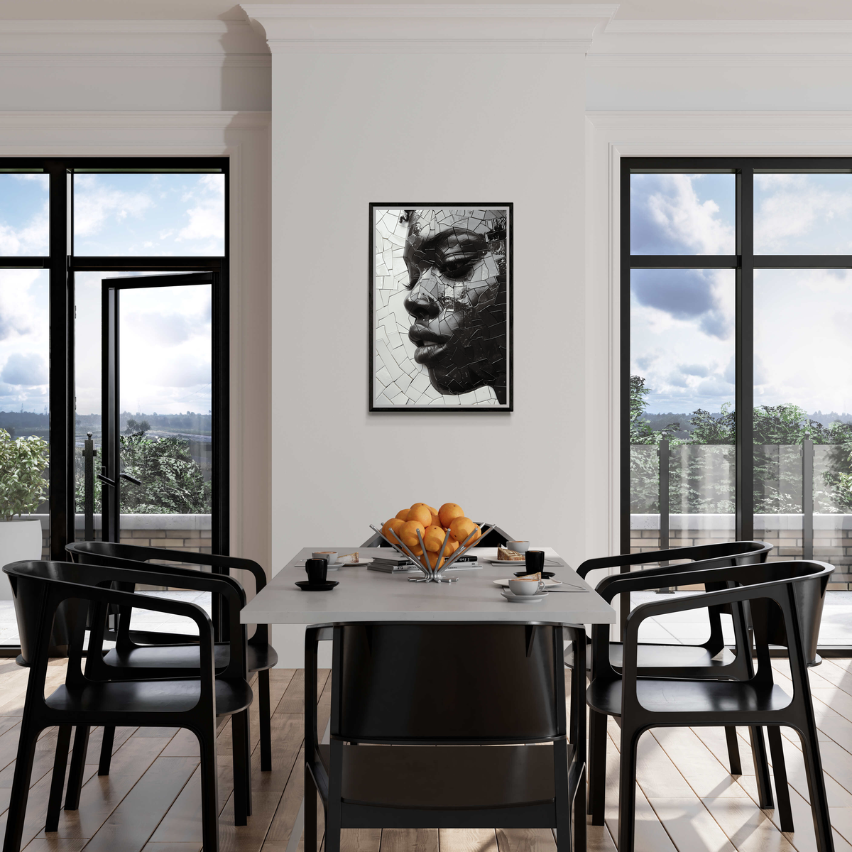 Portrait Brisé dans un intérieur