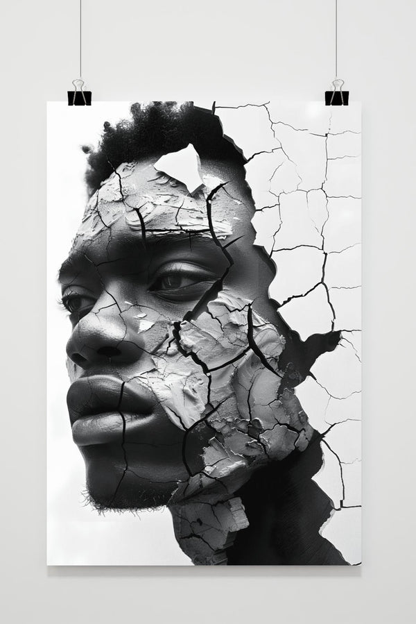 Affiche Brisé Noir et Blanc