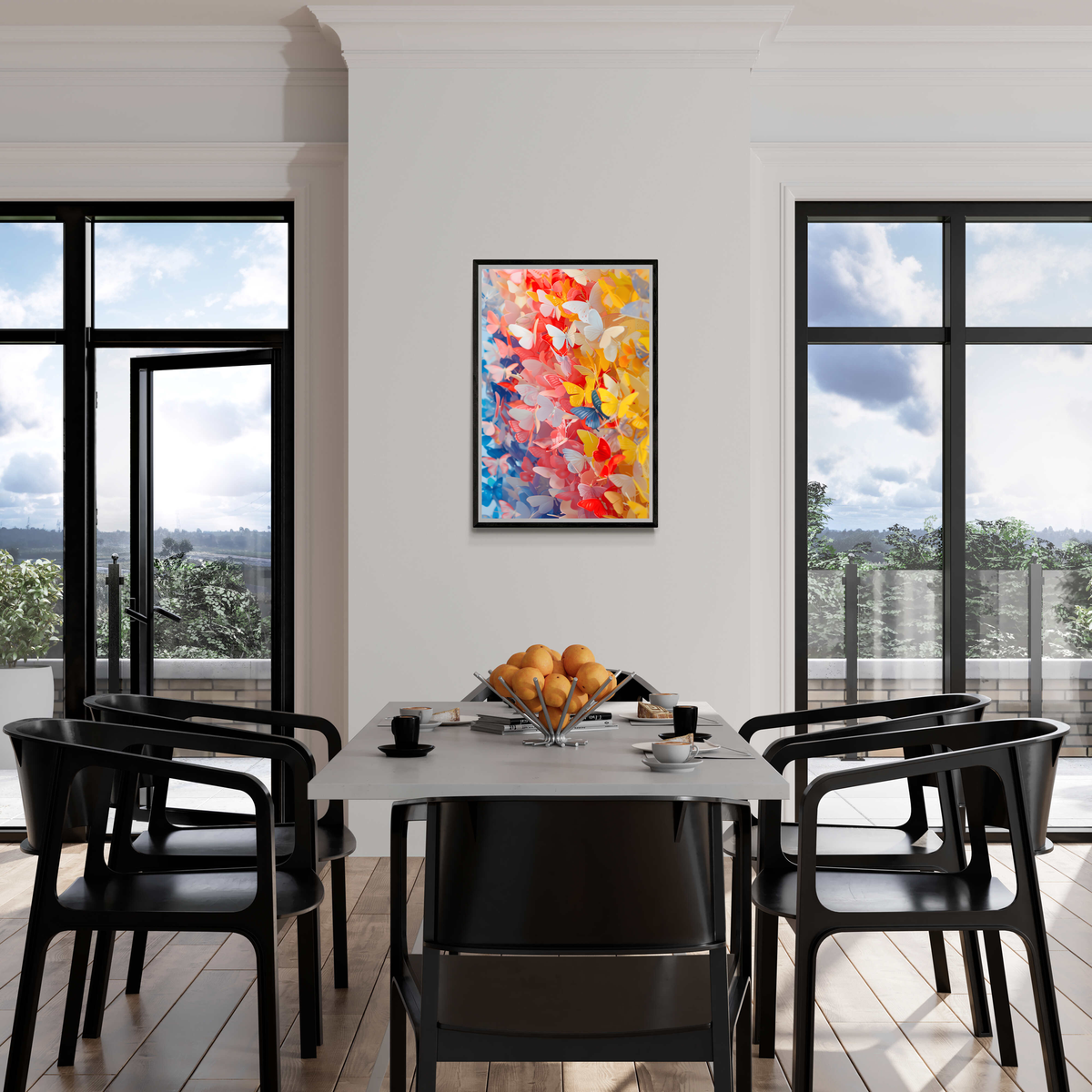 Mariposas de Colores en un interior