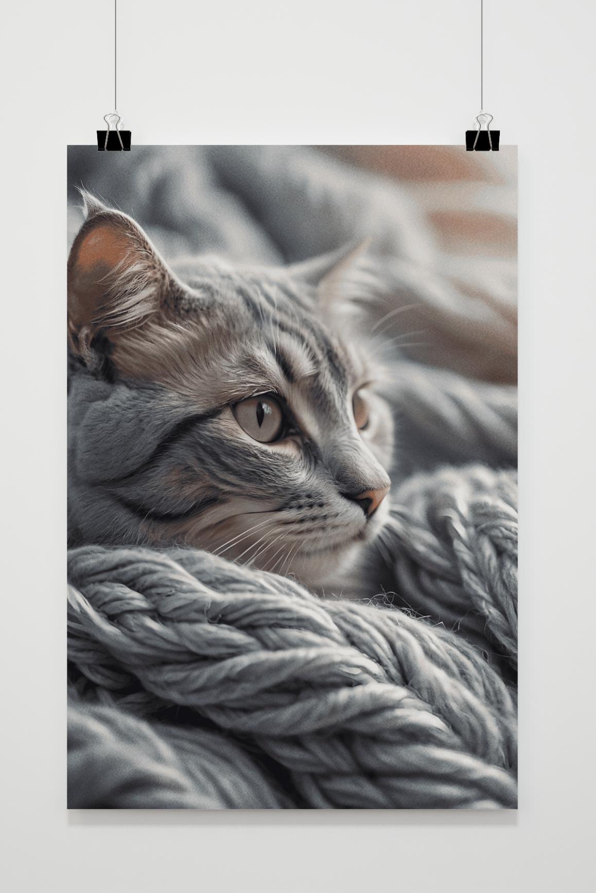 Póster Gato Acogedor de 25 Artstreet