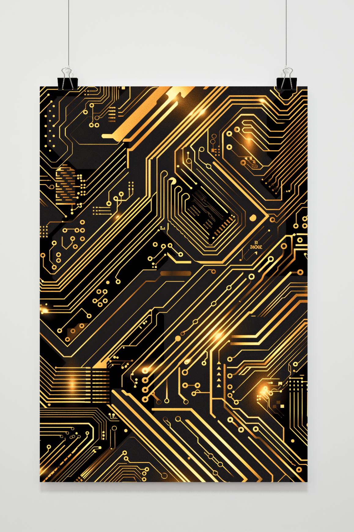 Póster Chip Dorado de 25 Artstreet