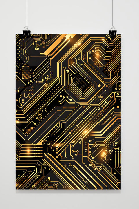 Goldener Chip Poster