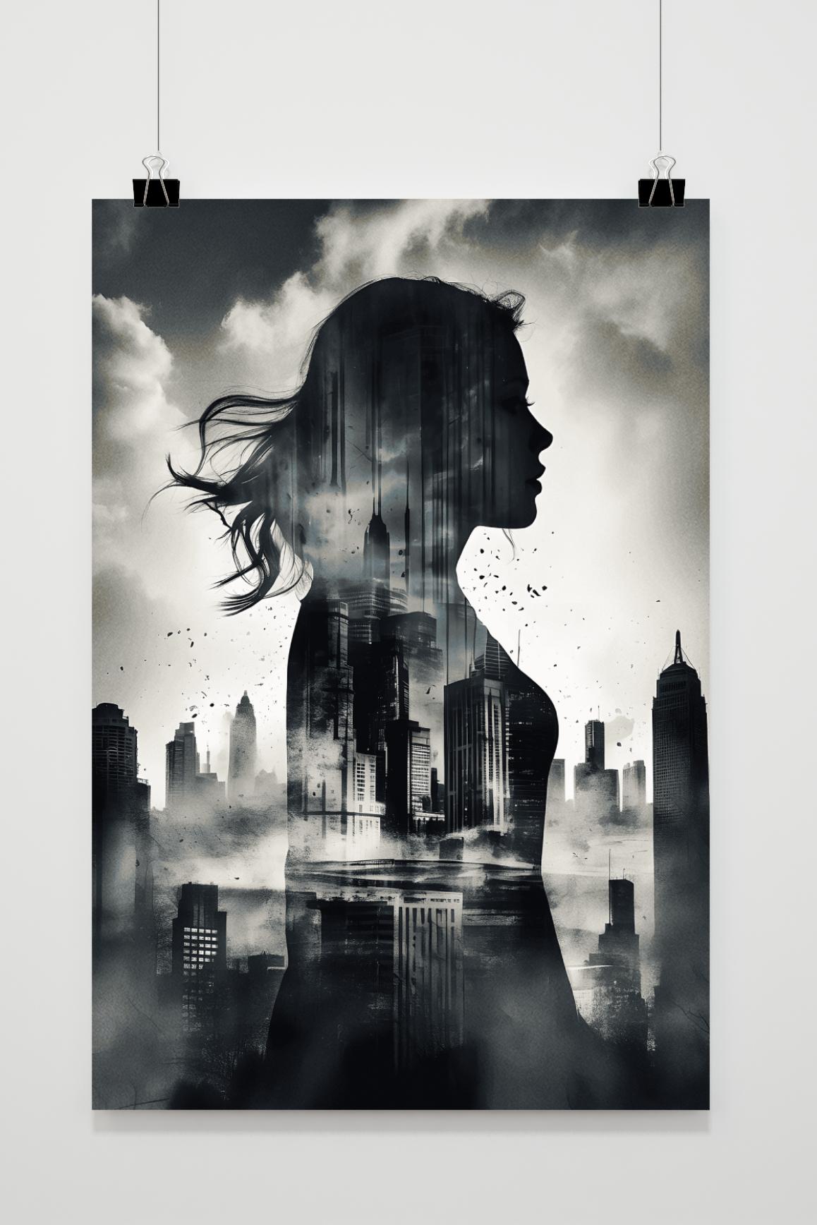 Póster Chica Paisaje Urbano de 25 Artstreet