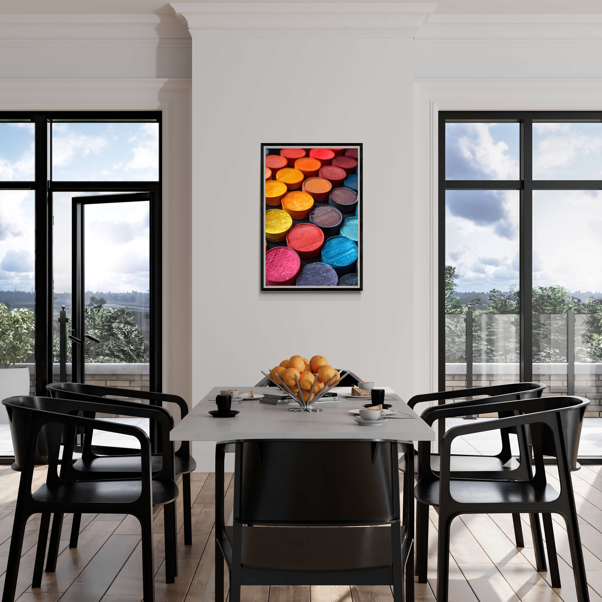 Paleta de Colores Círculo en un interior