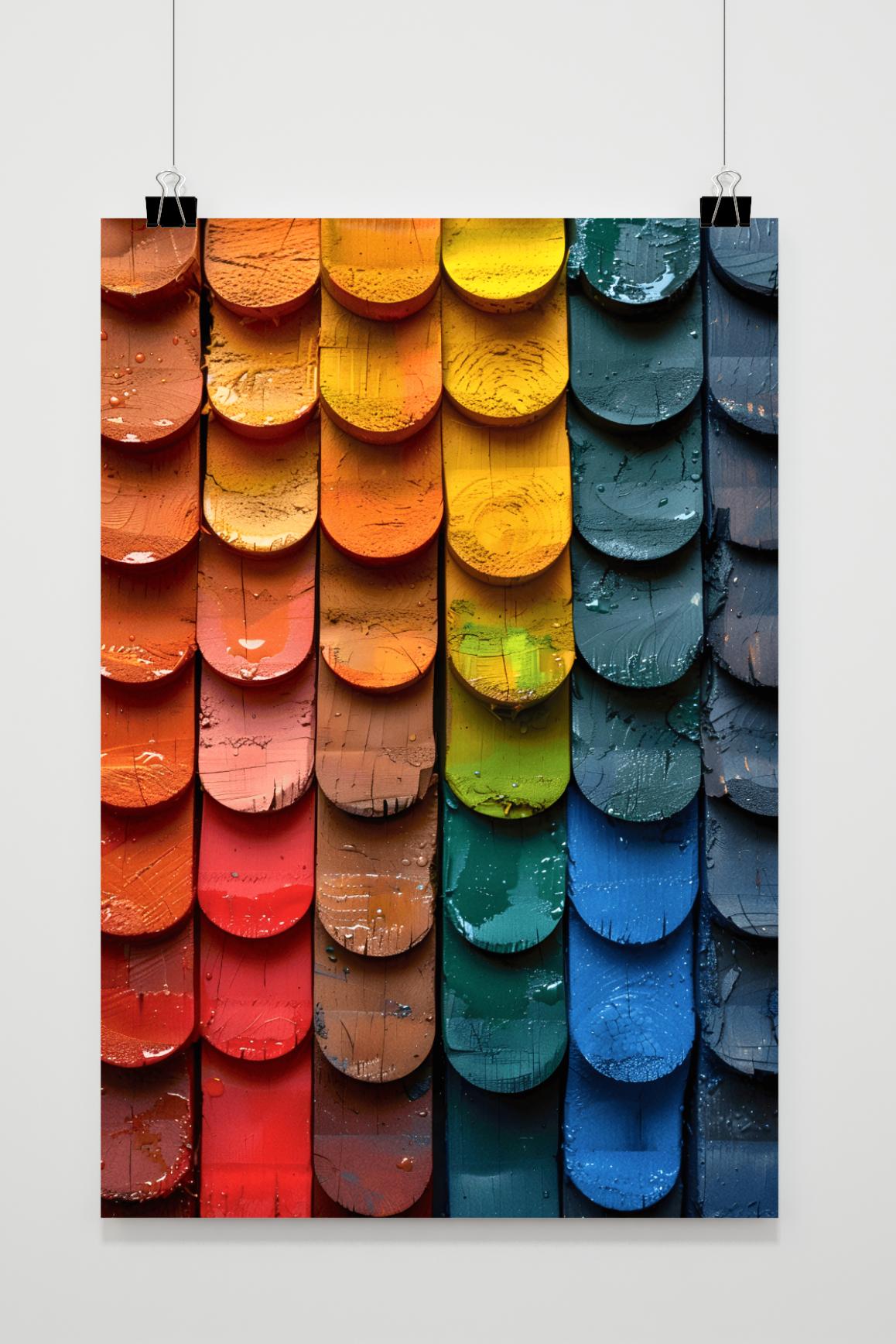Póster Paleta de Colores Tejado de 25 Artstreet