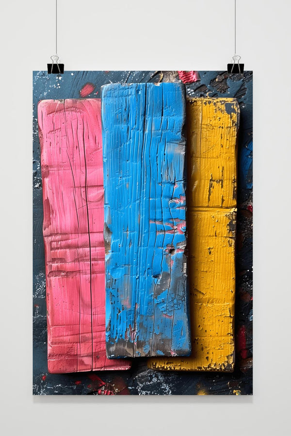 Holz-Farbpalette Poster