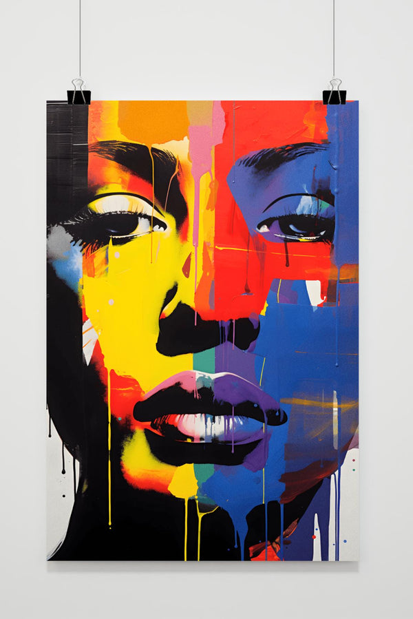 Affiche Gros Plan Coloré