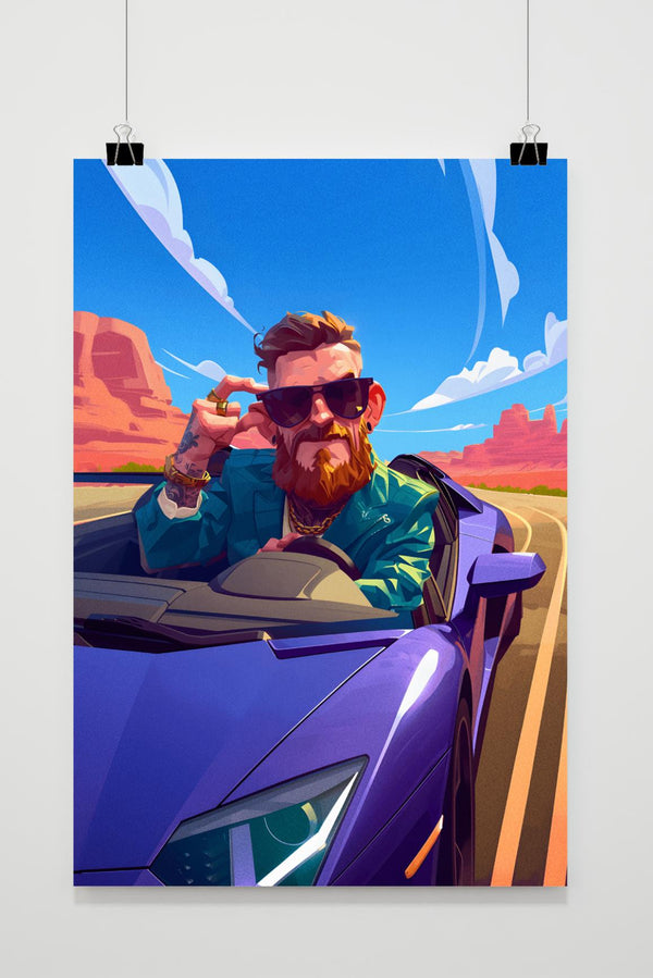 Conor Mcgregor Sportwagen poster