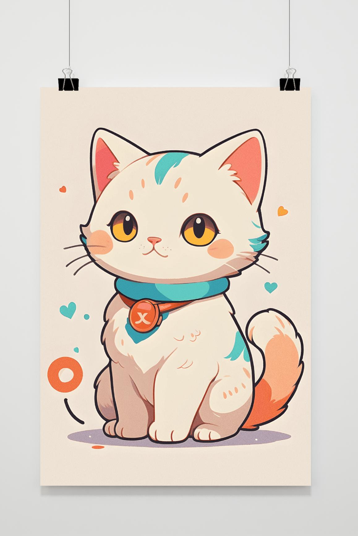 Póster Gato Adorable de 25 Artstreet