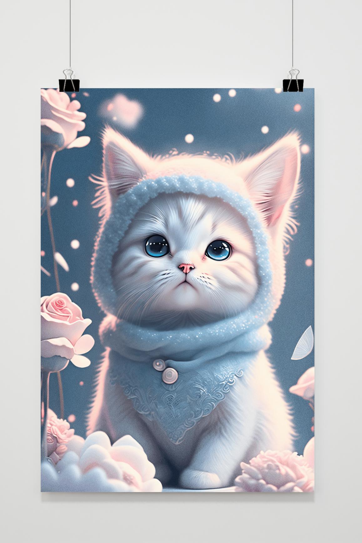 Póster Winter Kitten de 25 Artstreet