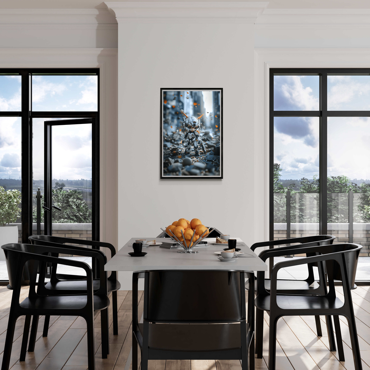 Mecha Mignon dans un intérieur