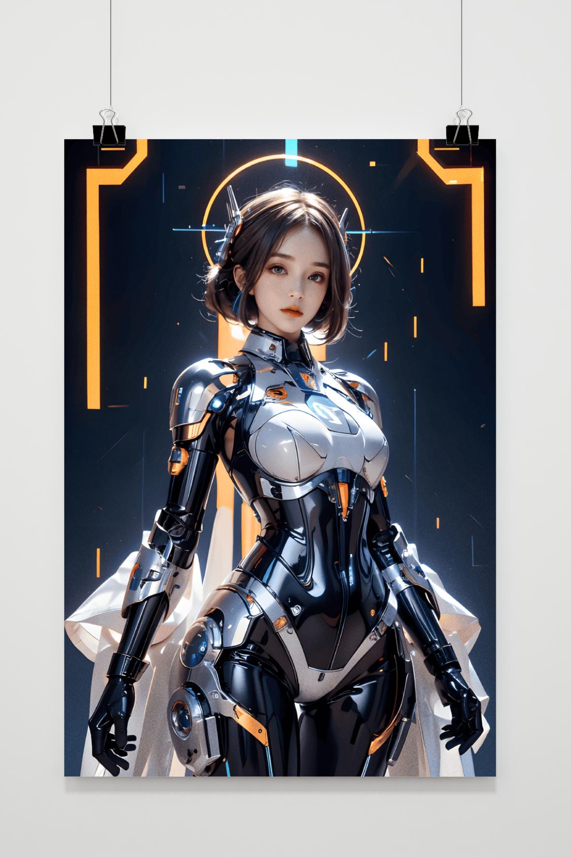 Póster Chica Cyber de 25 Artstreet