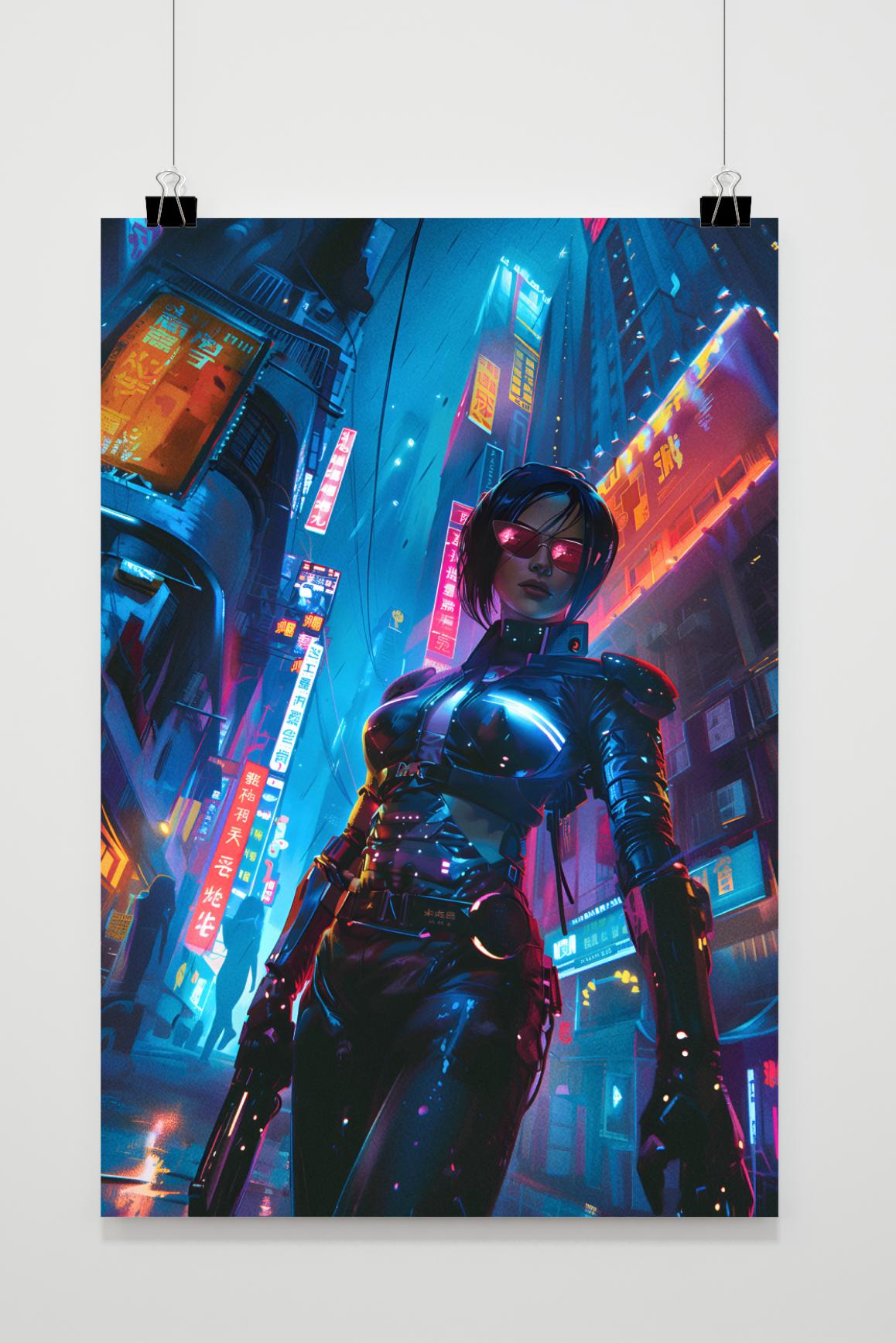 Póster Ciudad Cyberpunk de 25 Artstreet