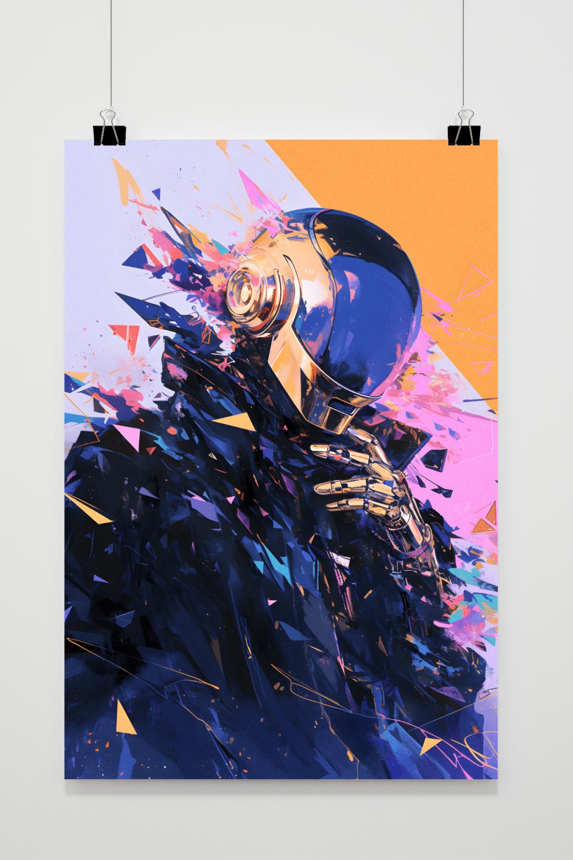 Póster Daft Punk Azul de 25 Artstreet