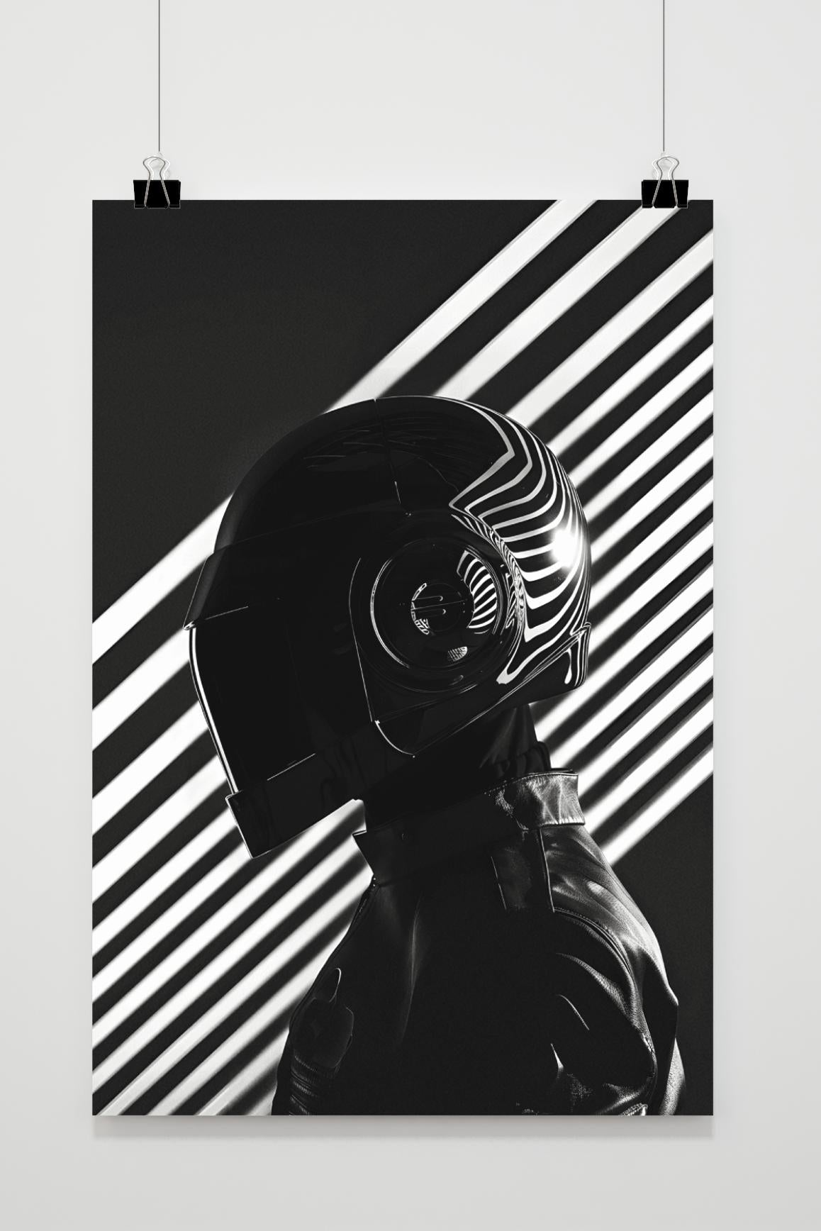 Póster Daft Punk Negro de 25 Artstreet