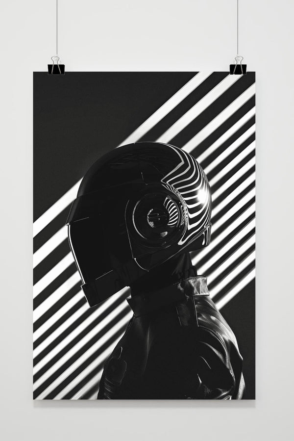 Póster Daft Punk Negro