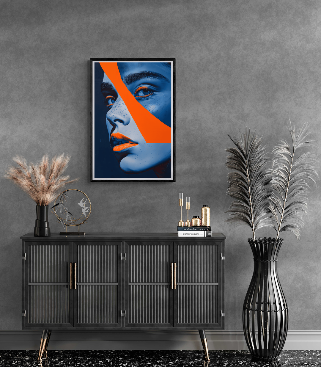 Blue Orange Portrait