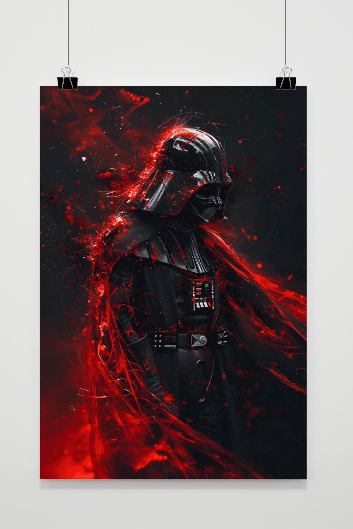 Póster Darth Vader Rojo de 25 Artstreet