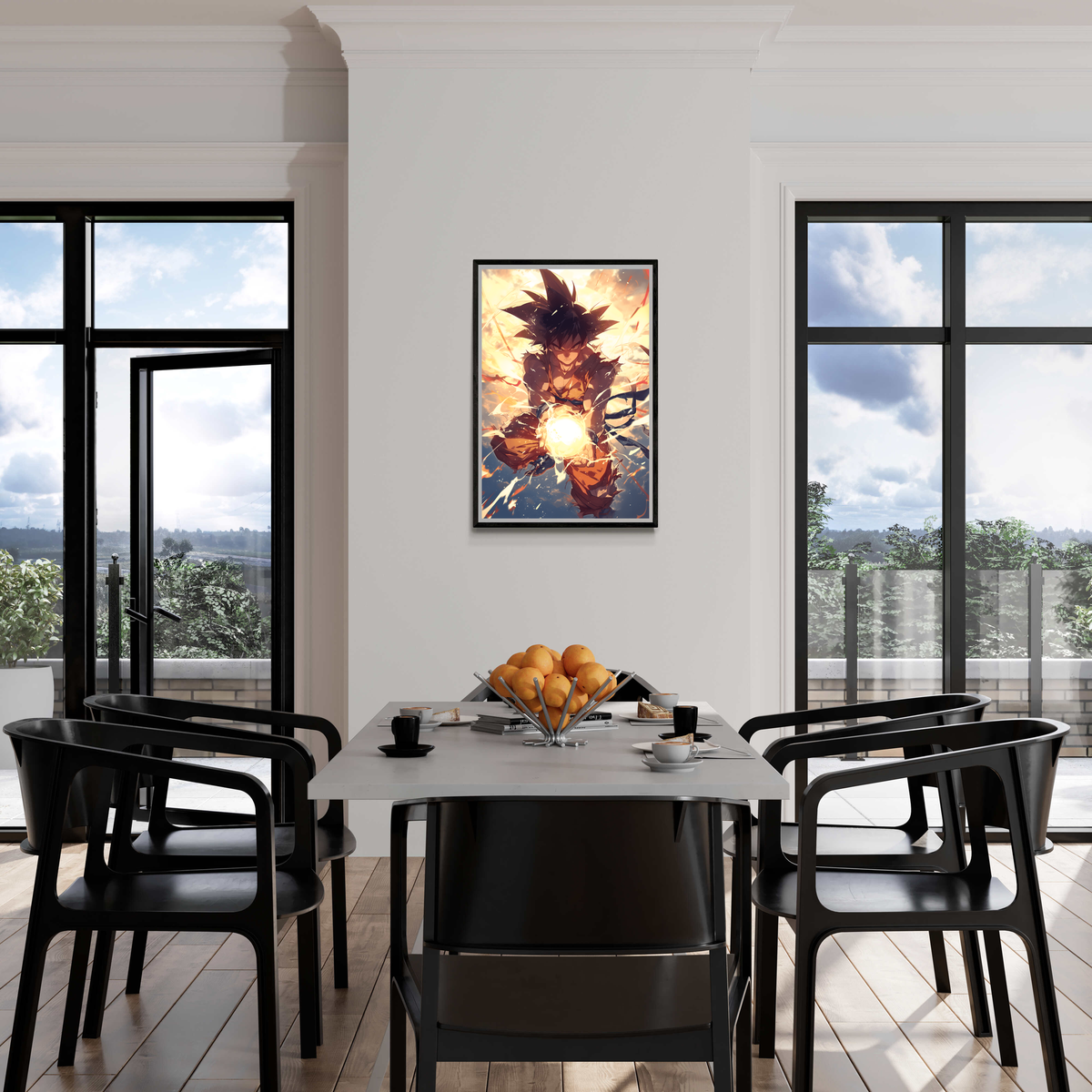 Dragonball Son Goku en un interior