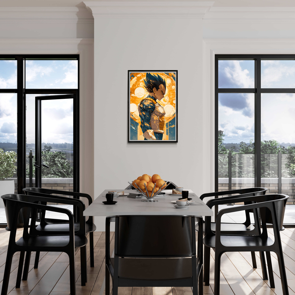 Vegeta Dragonball en un interior