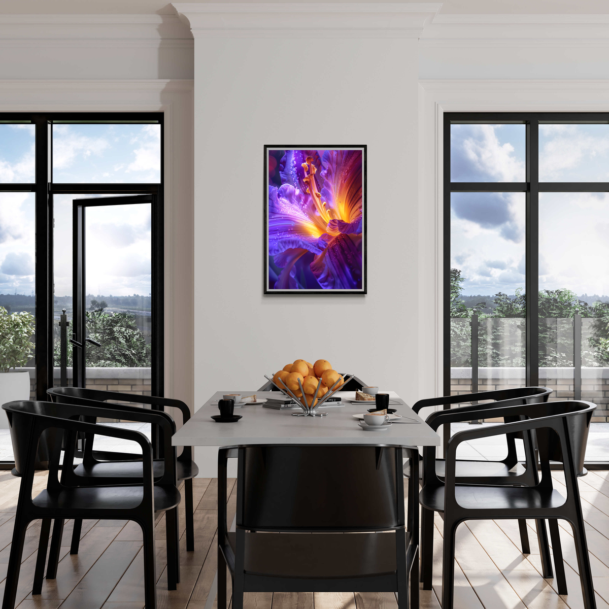 Neon Bloem en un interior