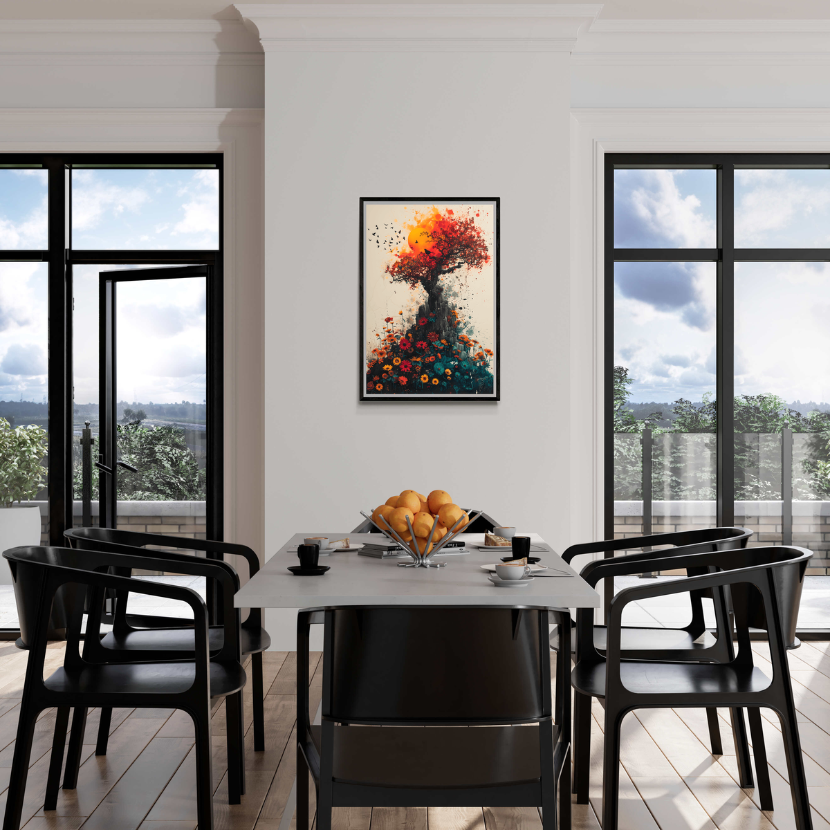 Bosboom Bloemen en un interior
