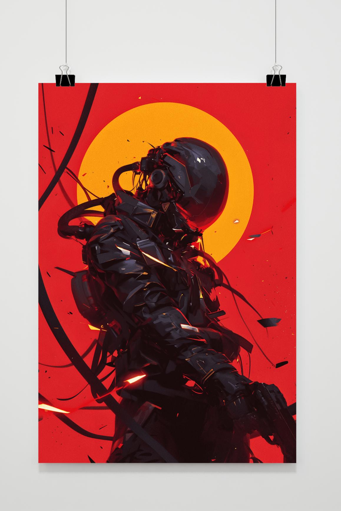 Póster Futuristische Assassin de 25 Artstreet